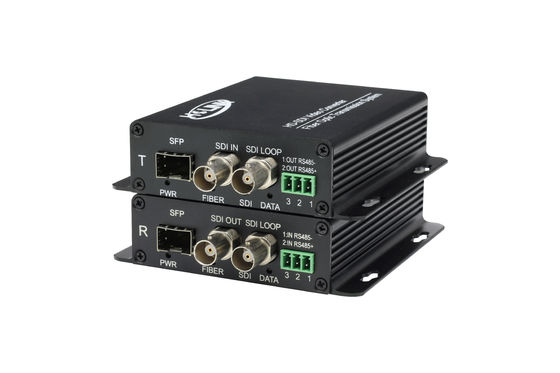 China 2 Kanäle Selbstadaptiver HD-SDI-Faser-Konverter unterstützt SMPTE292M-Signal SM / MM Fasertyp fournisseur