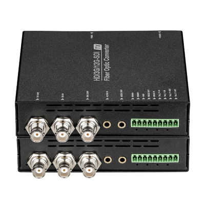 China Multifunktionaler 12G SDI-Faserkonverter mit Loop-Ausgabe, Tally, RS232/485 Daten, 3.5 Audio fournisseur
