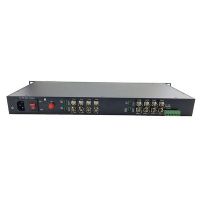 China Rack-montierte 1080P 16-Kanal HDTVI AHD HDCVI zu Fiber Video Transceiver mit Daten Rs485 für für PTZ Kamera fournisseur