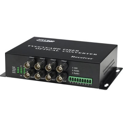 China AHD CVI TVI Glasfaser-Optischer Sender, 8-CH 1080P Video-Optisch mit umgekehrter RS485-Daten Single Fiber Mode 20KM fournisseur