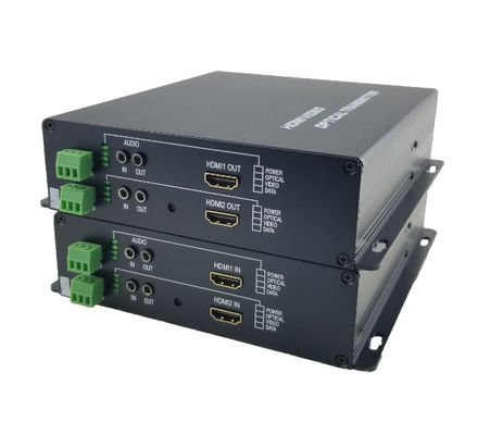 China 2 Kanäle HDMI Glasfaser CCTV FULL HD Video-Konverter 1080p HDMI Glasfaser Audio-Sender und Empfänger fournisseur