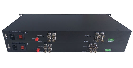China Rack Full HD Single-Mode 8-Kanal HD SDI-Sender Video-zu-Faser-Konverter mit Daten-Audio fournisseur