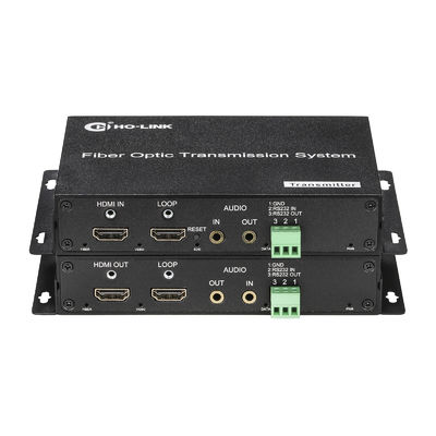 4K60Hz HD-MI Video-zu-Faser-Konverter mit KVM, 3,5mm Audio, RS485/RS232 Daten fournisseur