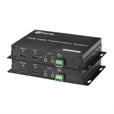 4K60Hz HD-MI Video-zu-Faser-Konverter mit KVM, 3,5mm Audio, RS485/RS232 Daten fournisseur