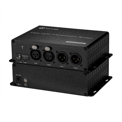2 Port XLR Balanced Audio Channel BiDirectional über Faserkonverter Beste Ausstrahlung Audio FC Faseranschluss fournisseur
