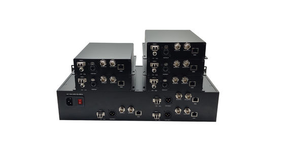 Multifunktionaler 5CH 12G SDI-zu-Ethernet-Faseroptikumwandler mit XLR-Audio fournisseur