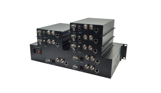 Multifunktionaler 5CH 12G SDI-zu-Ethernet-Faseroptikumwandler mit XLR-Audio fournisseur
