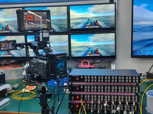 Rack-montierte 12G SDI-Video-zu-Faser-Konverter mit 16 Kanälen und LC-Anschluss für SMPTE und UHDTV fournisseur