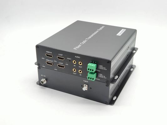Bidirectional 4K30Hz HD-MI Video to Fiber Converter With 3.5mm Audio, RS485/RS232 Data fournisseur