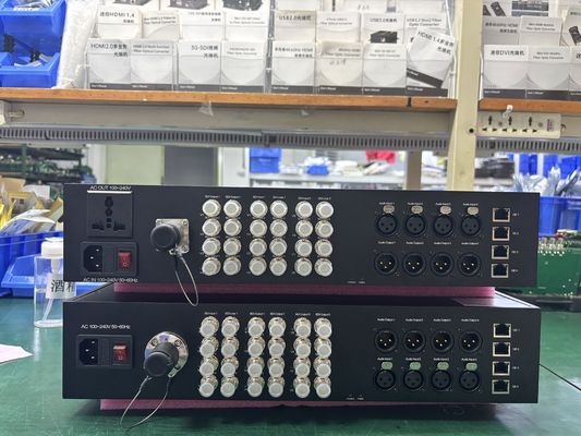 12-Kanal 12G-SDI Glasfaser-Konverter + 4CH XLR Balanced Audio + 4CH 1GB Ethernet, mit SMPTE-Faser-Anschluss zur Übertragung fournisseur