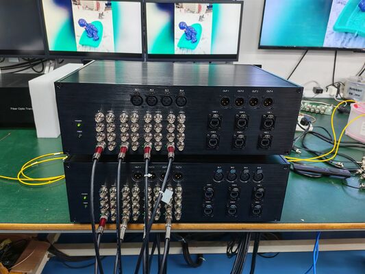12G SDI Video-Glasfaserübertragungssystem mit XLR-Audio, Netzwerk, CNlinko Dual LC Glasfaseranschluss fournisseur