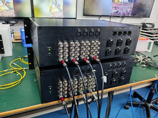 12G SDI Video-Glasfaserübertragungssystem mit XLR-Audio, Netzwerk, CNlinko Dual LC Glasfaseranschluss fournisseur