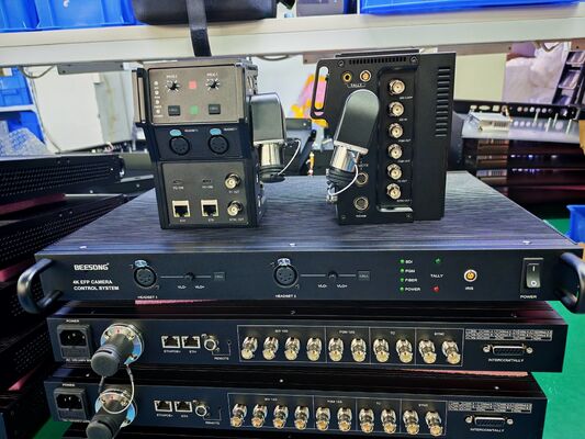 Tri-Level SYNC 12G SDI-Fiber-Kamera-Konverter mit Genlock, 4-Draht-Intercom, IP-Steuerung, Tally, POE+ fournisseur