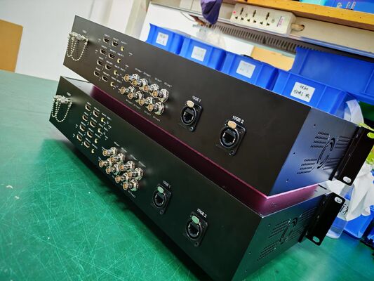2x Bidirektionales 4K 12G SDI Video-Glasfaserübertragungssystem mit 4K60 HDMI, 10GB Netzwerk, Dual ST Glasfaseranschluss fournisseur