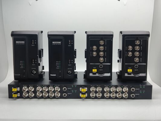 2x bidirektionale 12G SDI-Video mit Lanc-Fernbedienung, 8-Pin-Fernbedienung, Vmount-Faser-Konverter fournisseur