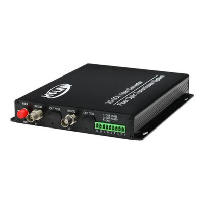 2Ch HD SDI zu Glasfaser-Video-Konverter 1 Kanal hinzufügen Außenseite Vorwärts-Stereo-Audio 3.5mm Jack fournisseur