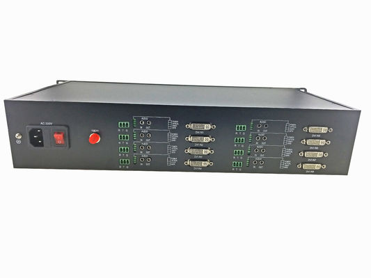 8 Kanäle unkomprimiertes DVI-Vorwärtsvideo zum Glasfaserkonverter + 8 ch RS232+ 8 Kanäle Audio fournisseur