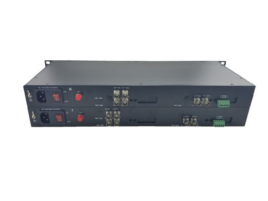 2-Kanal HD-SDI Faser-Konverter mit 1-Kanal 485 unterstützen 1080P @ 30fps SDI Video 12V Stromversorgung fournisseur