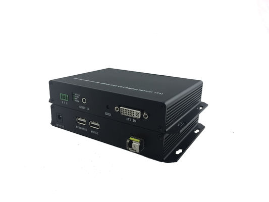 1 Kanal Langstrecken Dvi-zu-Faser-Konverter Transceiver-Empfänger über ein Glasfaserkabel Einzelmodus / Multimodus fournisseur