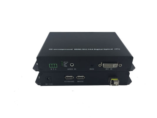 1 Kanal Langstrecken Dvi-zu-Faser-Konverter Transceiver-Empfänger über ein Glasfaserkabel Einzelmodus / Multimodus fournisseur