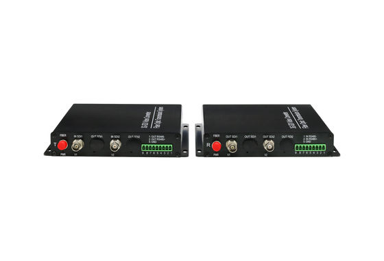 80KM Entfernung SDI Videofaser-Konverter, digitaler Signal-Faser-optischer Sender-Empfänger mit 1 Reverese RS485 Daten fournisseur