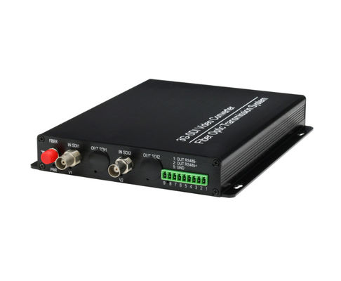 HD 2-Kanal RS485 3G SDI Glasfaser-Video-Sender verwendet digitale optische Übertragung + Vorwärts / Rückwärts Audio fournisseur