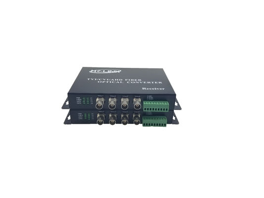 4 Kanal 1080P HD CVI Video-Optischer Konverter mit Rs485 Daten,1080P/4Ch 720P/960P/1080P HD-CVI/AHD/TVI Konverter fournisseur