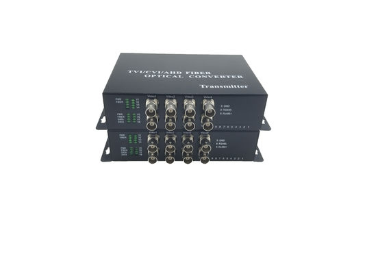 OEM 8ch 1080P AHD CVI TVI Video-Optikfaser-Konverter Verlängerer HD CCTV-Signale, mit Reverse rs485 & RS422 & RS232 Daten, 20KM fournisseur