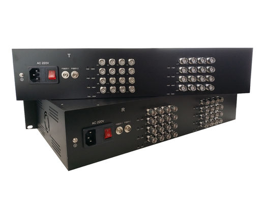 32CH 720P 960P 1080p HD 1080p CVI/TVI/AHD mit RS485-Daten Videowandler / Glasfaserübertrager fournisseur