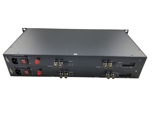 RACK Full HD Single-Mode 4-Kanal HD SDI-Sender Video-zu-Faser-Konverter mit RS485-Daten fournisseur