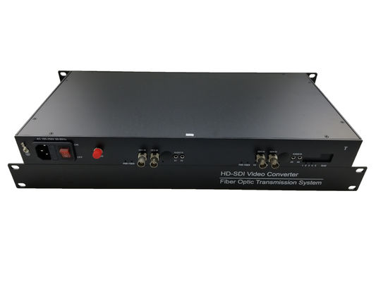 RACK Full HD Single-Mode 4-Kanal HD SDI-Sender Video-zu-Faser-Konverter mit RS485-Daten fournisseur