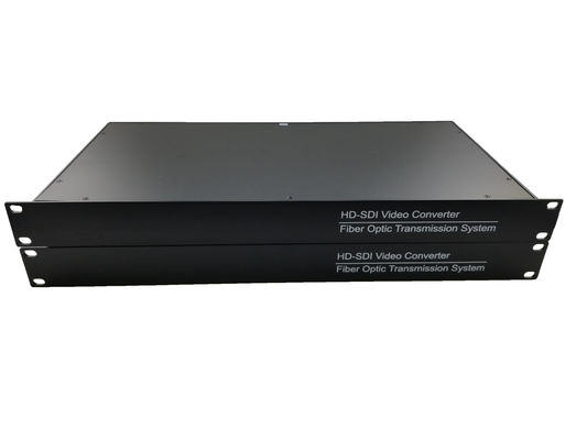 RACK Full HD Single-Mode 4-Kanal HD SDI-Sender Video-zu-Faser-Konverter mit RS485-Daten fournisseur
