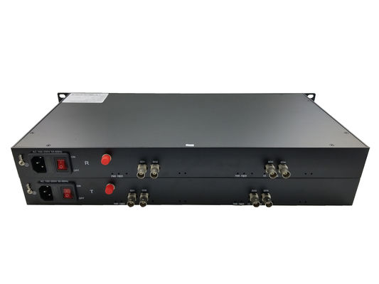 Rack-Full-HD-Einzelmodus 4-Kanal-HD-SDI-Sender Video-zu-Faser-Konverter fournisseur