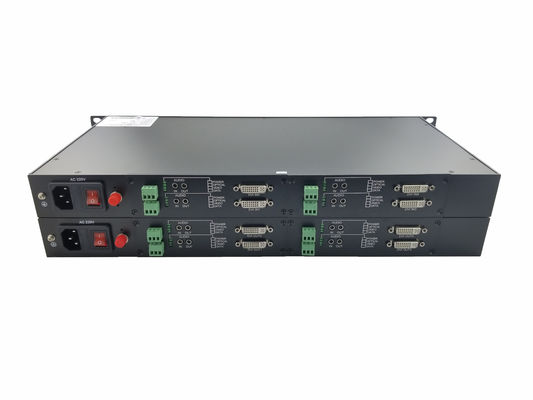 Rack 1080P/60Hz Verlustfreier Dvi-zu-Faser-Video-Konverter Transceiver Empfänger Single-Core 4-Kanal fournisseur