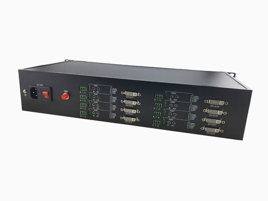 Rack 1080P/60Hz Verlustfreier Dvi-Faser-Videokonverter Transceiver Empfänger Einzelkern 8-Kanal fournisseur