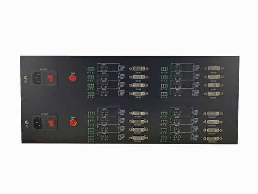 Rack 1080P/60Hz Verlustfreier Dvi-Faser-Videokonverter Transceiver Empfänger Einzelkern 8-Kanal fournisseur