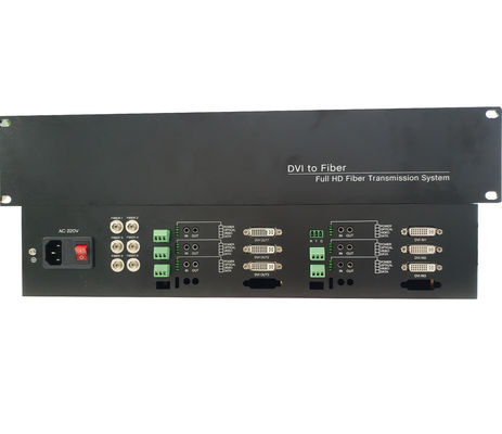 Rack 1080P/60Hz 6 Kern 6 Kanal 6 Daten 6Audio Verlustlose Dvi Videofaser Konverter Empfänger fournisseur
