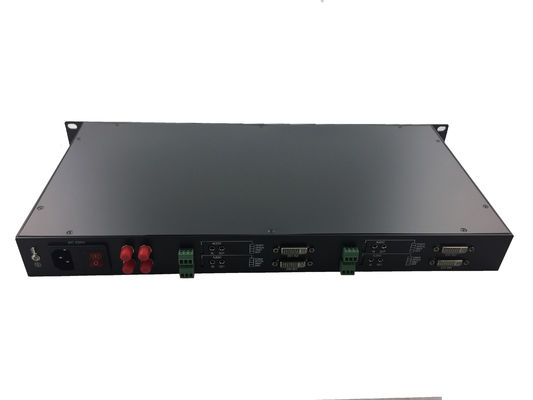 Rack 1080P/60Hz 4 Kern 4 Kanal 4 Daten 4Audio Verlustlose Dvi Videofaser Konverter Empfänger fournisseur