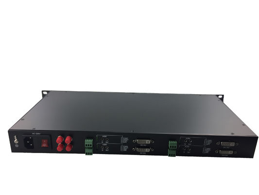 Rack 1080P/60Hz 4 Kern 4 Kanal 4 Daten 4Audio Verlustlose Dvi Videofaser Konverter Empfänger fournisseur