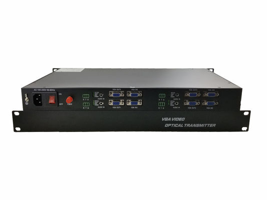 Herstellung von Rack-Single-Core-Vierkanal-VGA 720p-Video-Audio-Extender mit Daten-VGA-Faseroptikumwandler fournisseur