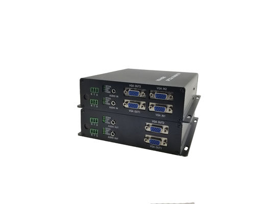 CE VGA-zu-Faser-Konverter Audio-Video / VGA-Multiplexer 4CH Audio + Daten + Glasfaseranschluss fournisseur