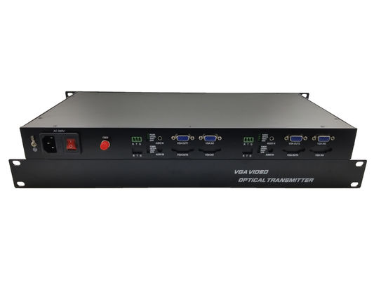 2 CH-Rack 1080P/60Hz VGA Glasfaser-Konverter /Unkomprimiert auf Glasfaser-Videoübertragung + Daten,verfügbar OEM/ODM fournisseur