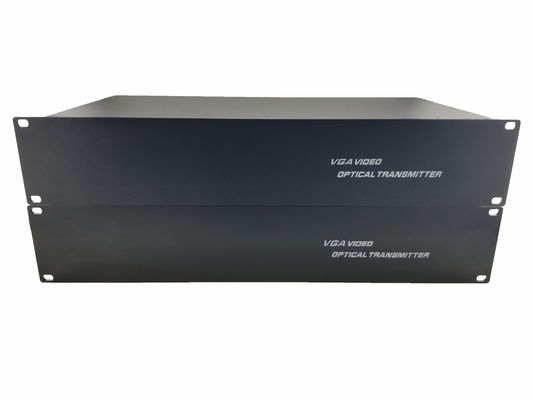 8 CH-Rack 1080P/60Hz VGA Glasfaserkonverter /Unkomprimiert auf Glasfaser Videoübertragung + Daten,verfügbar OEM/ODM fournisseur