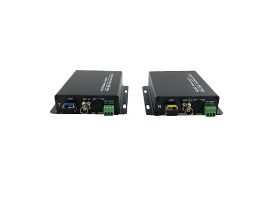 1 Kanal 1080P/30Hz HD-SDI-zu-Optischen-Fasern-Konverter mit eingebettetem Audio/1 Ch-Reverse-RS485-Datenkonverter fournisseur
