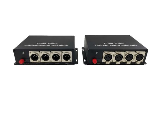 4 Kanäle Vorwärts XLR Balanced Audio to Fiber Converter, überträgt Qualitäts-Audiosignale bis zu 12,5 Meilen Single-Mode fournisseur