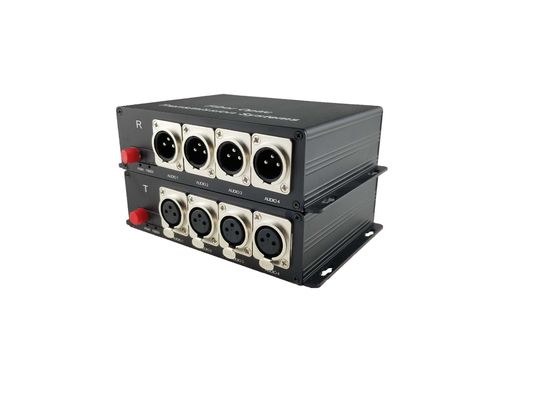 4 Kanäle Vorwärts XLR Balanced Audio to Fiber Converter, überträgt Qualitäts-Audiosignale bis zu 12,5 Meilen Single-Mode fournisseur