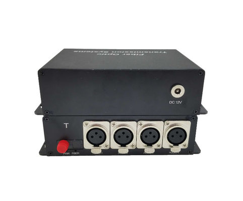 4 Kanäle Vorwärts XLR Balanced Audio to Fiber Converter, überträgt Qualitäts-Audiosignale bis zu 12,5 Meilen Single-Mode fournisseur