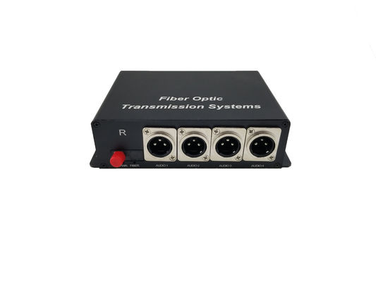 4 Kanäle Vorwärts XLR Balanced Audio to Fiber Converter, überträgt Qualitäts-Audiosignale bis zu 12,5 Meilen Single-Mode fournisseur