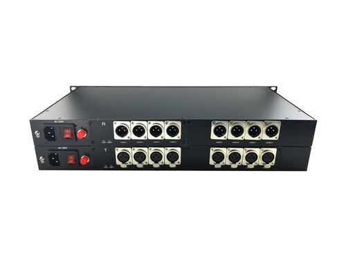 8-Kanal-Forward-XLR-Audio-zu-Faser-Konverter, überträgt hochwertige Audiosignale bis zu 12,5 Meilen Single-Mode fournisseur