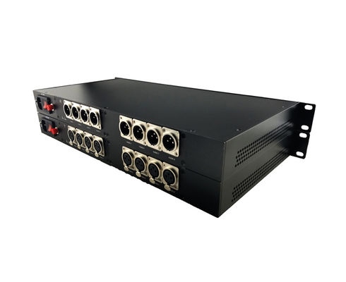 8-Kanal-Forward-XLR-Audio-zu-Faser-Konverter, überträgt hochwertige Audiosignale bis zu 12,5 Meilen Single-Mode fournisseur